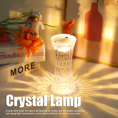 Crystal Lamp, Universal Night Light, Soft Lighting, Eye Protection for Nursery, Study, Bedroom Transparent Crystal Table Soft Lighting Multipurpose for Hotel for Office for Children's Room (12Pc MOQ) - infinityexculsivestore.com