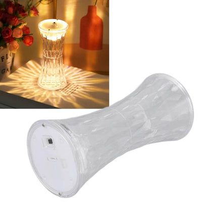 Crystal Lamp, Universal Night Light, Soft Lighting, Eye Protection for Nursery, Study, Bedroom Transparent Crystal Table Soft Lighting Multipurpose for Hotel for Office for Children's Room (12Pc MOQ) - infinityexculsivestore.com
