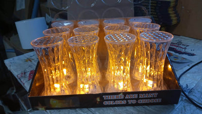 Crystal Lamp, Universal Night Light, Soft Lighting, Eye Protection for Nursery, Study, Bedroom Transparent Crystal Table Soft Lighting Multipurpose for Hotel for Office for Children's Room (12Pc MOQ) - infinityexculsivestore.com