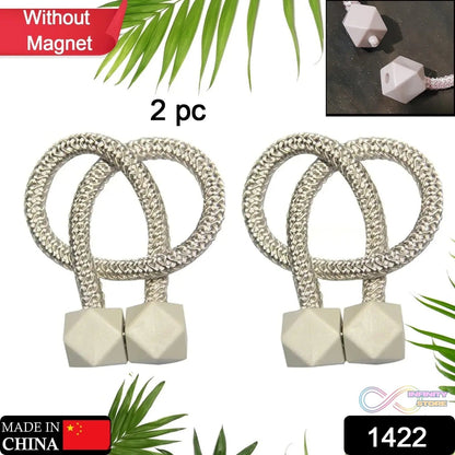 Non - Magnetic Curtain Tiebacks: Decorative Pearl Design (2 Pc, Plastic) - infinityexculsivestore.com