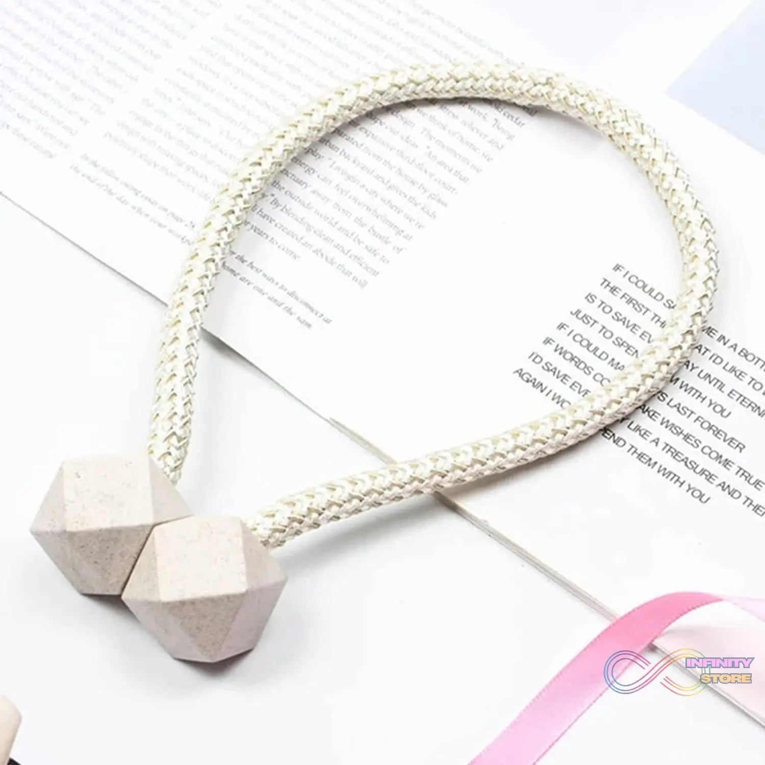 Non - Magnetic Curtain Tiebacks: Decorative Pearl Design (2 Pc, Plastic) - infinityexculsivestore.com