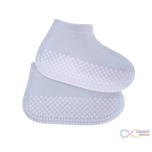 Non - Slip Silicone Rain Reusable Anti skid Waterproof Fordable Boot Shoe Cover (Large Size / 1 Pair / Mix Color) - infinityexculsivestore.com