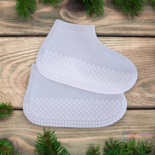 Non - Slip Silicone Rain Reusable Anti skid Waterproof Fordable Boot Shoe Cover (Large Size / 1 Pair / Mix Color) - infinityexculsivestore.com