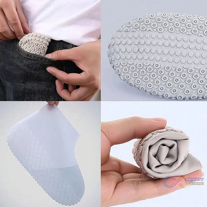 Non - Slip Silicone Rain Reusable Anti skid Waterproof Fordable Boot Shoe Cover (Large Size / 1 Pair / Mix Color) - infinityexculsivestore.com