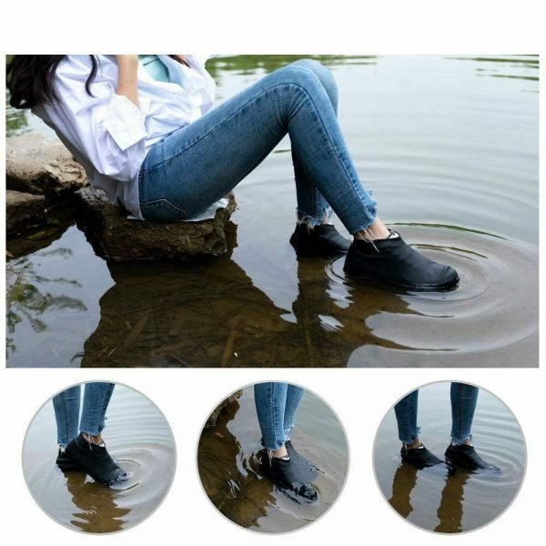 Non - Slip Silicone Rain Reusable Anti skid Waterproof Fordable Boot Shoe Cover ( Large ) - infinityexculsivestore.com