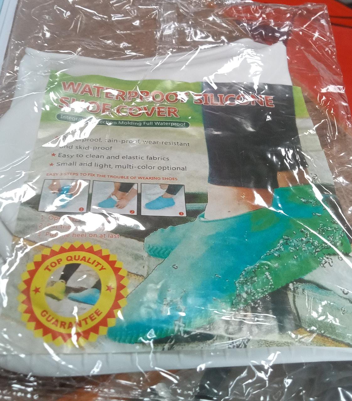 Non - Slip Silicone Rain Reusable Anti skid Waterproof Fordable Boot Shoe Cover ( Large ) - infinityexculsivestore.com