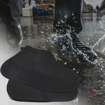 Non - Slip Silicone Rain Reusable Anti skid Waterproof Fordable Boot Shoe Cover (Small Size/ 1 Pair) - infinityexculsivestore.com