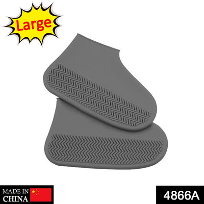 Non - Slip Waterproof Silicone Shoe Cover, Large - infinityexculsivestore.com