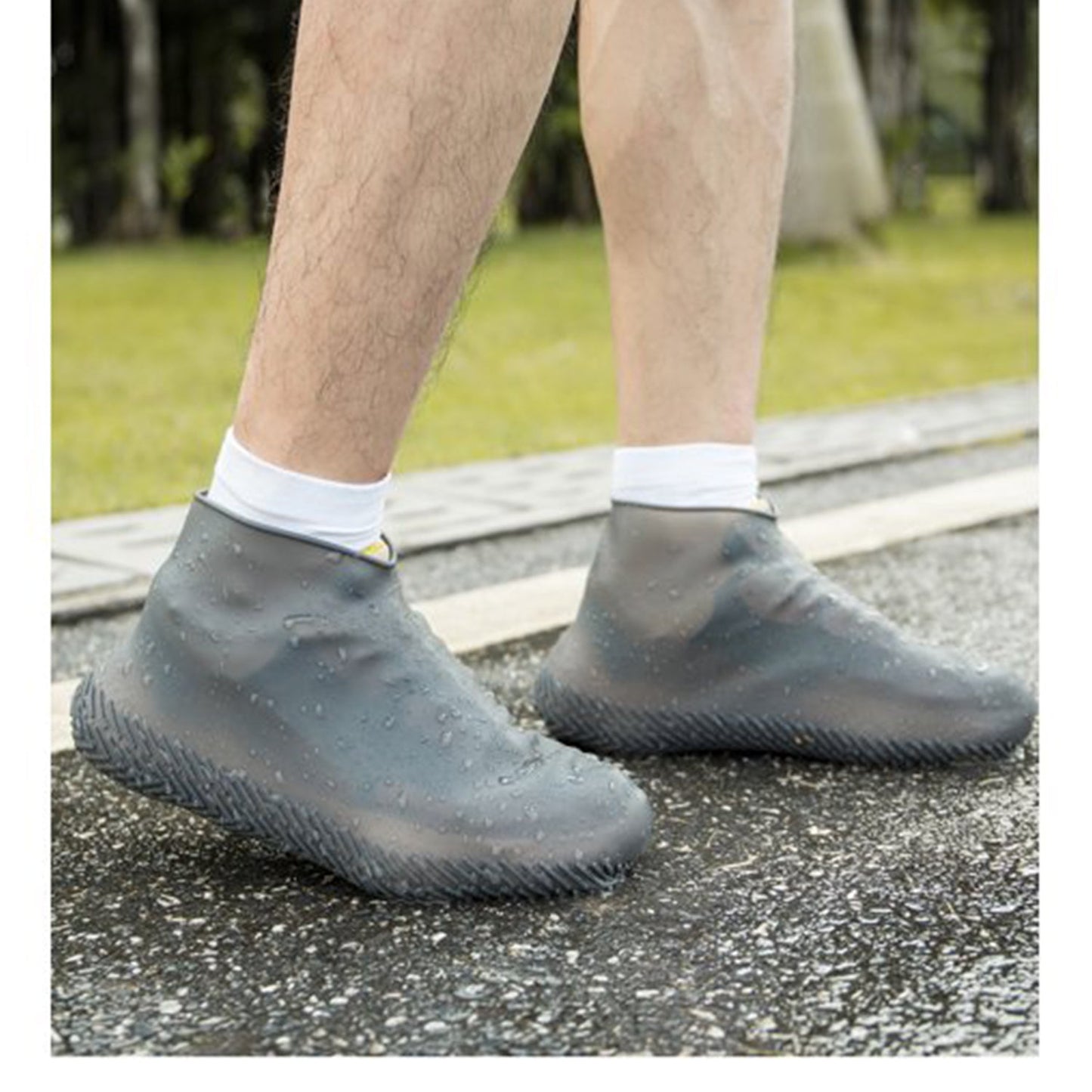 Non - Slip Waterproof Silicone Shoe Cover, Large - infinityexculsivestore.com