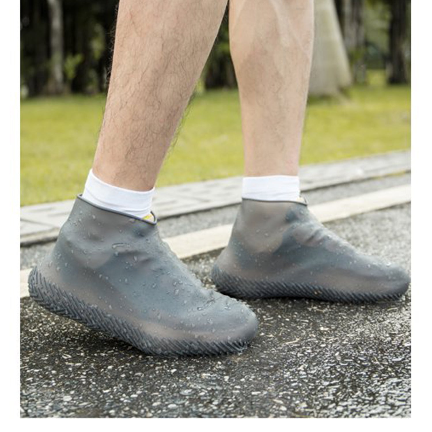 Non - Slip Waterproof Silicone Shoe Cover, Large - infinityexculsivestore.com