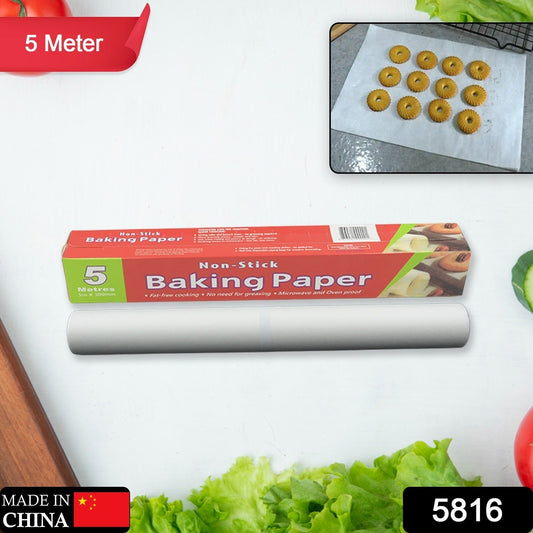 Non - Stick Parchment Paper: Easy Cleanup for Baking, Grilling & More (Microwave & Oven Safe / 5 MTR) - infinityexculsivestore.com