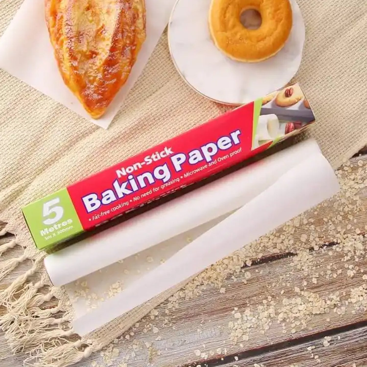 Non - Stick Parchment Paper: Easy Cleanup for Baking, Grilling & More (Microwave & Oven Safe / 5 MTR) - infinityexculsivestore.com