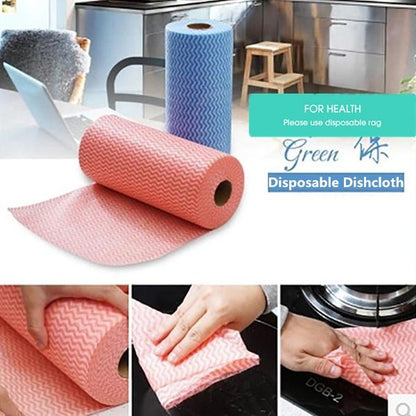 Non Wooven Fabric Disposable Handy Wipe Cleaning Cloth Roll, Tissue Roll (1Pc) - infinityexculsivestore.com