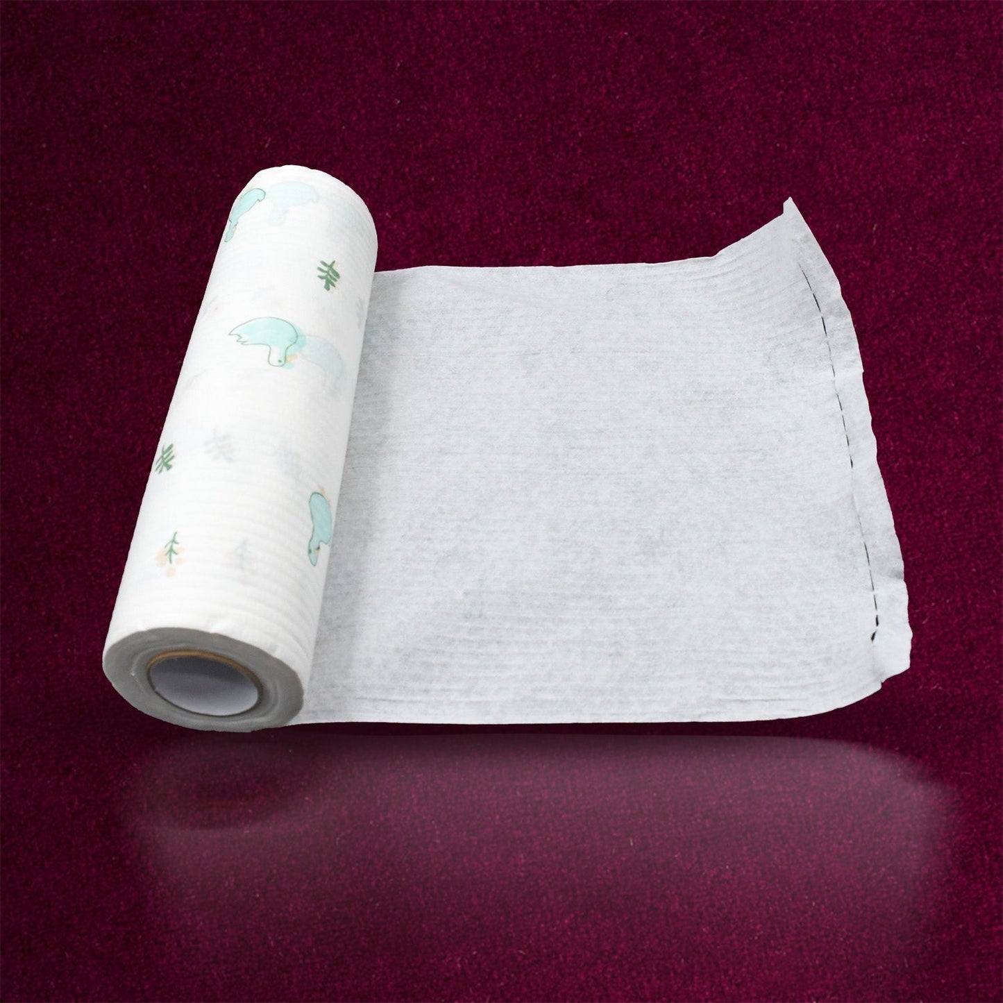 Non Woven Reusable and Washable Kitchen Printed Tissue Roll Non - stick Oil Absorbing Paper Roll Kitchen Special Paper Towel Wipe Paper Dish Cloth Cleaning Cloth 45 sheets - infinityexculsivestore.com