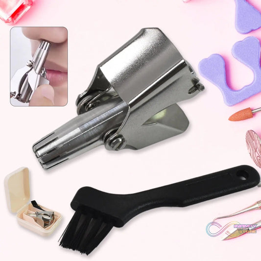 Nose Hair Clipper, Stainless Steel Hair Remover (1 Pc / With Brush & Plastic Case) - infinityexculsivestore.com
