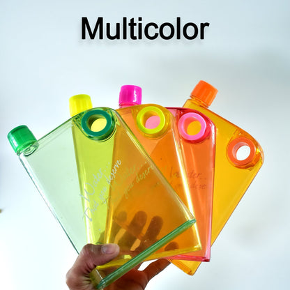 Notebook Style Slim Water Bottle (380 ml, Multicolor) - infinityexculsivestore.com