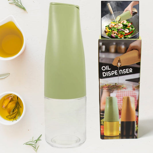 Oil Dispenser, 500ml Cooking Oil Dispensing Cruets, Oil Bottle with Automatic Open Lid, Cooking Oil Bottle for Kitchen Grilling Frying (500 ML) - infinityexculsivestore.com