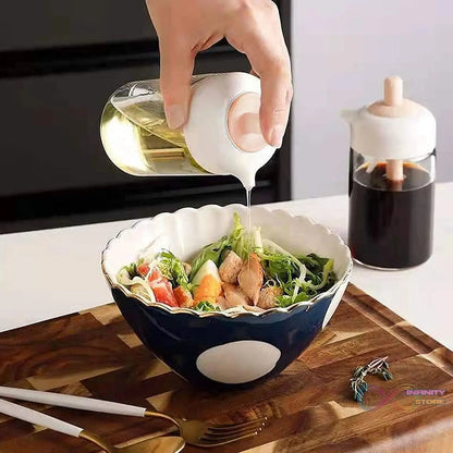 Oil Dispenser with Silicone Oil Brush (1 Pc / With Brush / 250 ML Approx) - infinityexculsivestore.com