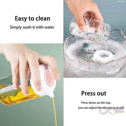 Oil Dispenser with Silicone Oil Brush (1 Pc / With Brush / 250 ML Approx) - infinityexculsivestore.com