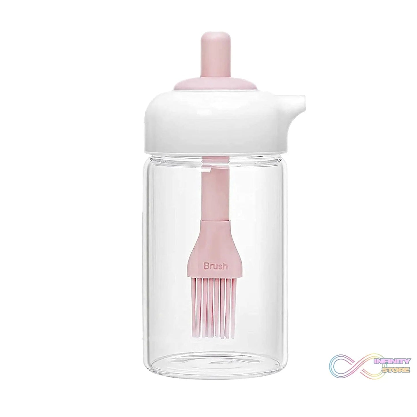 Oil Dispenser with Silicone Oil Brush (1 Pc / With Brush / 250 ML Approx) - infinityexculsivestore.com