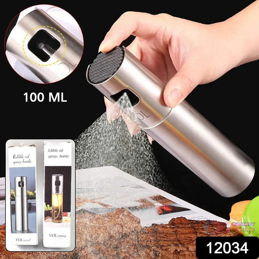 Oil Spray Bottle for Dosa | Food Grade Stainless Steel Glass Oil Spray Bottle (100 ML) - infinityexculsivestore.com