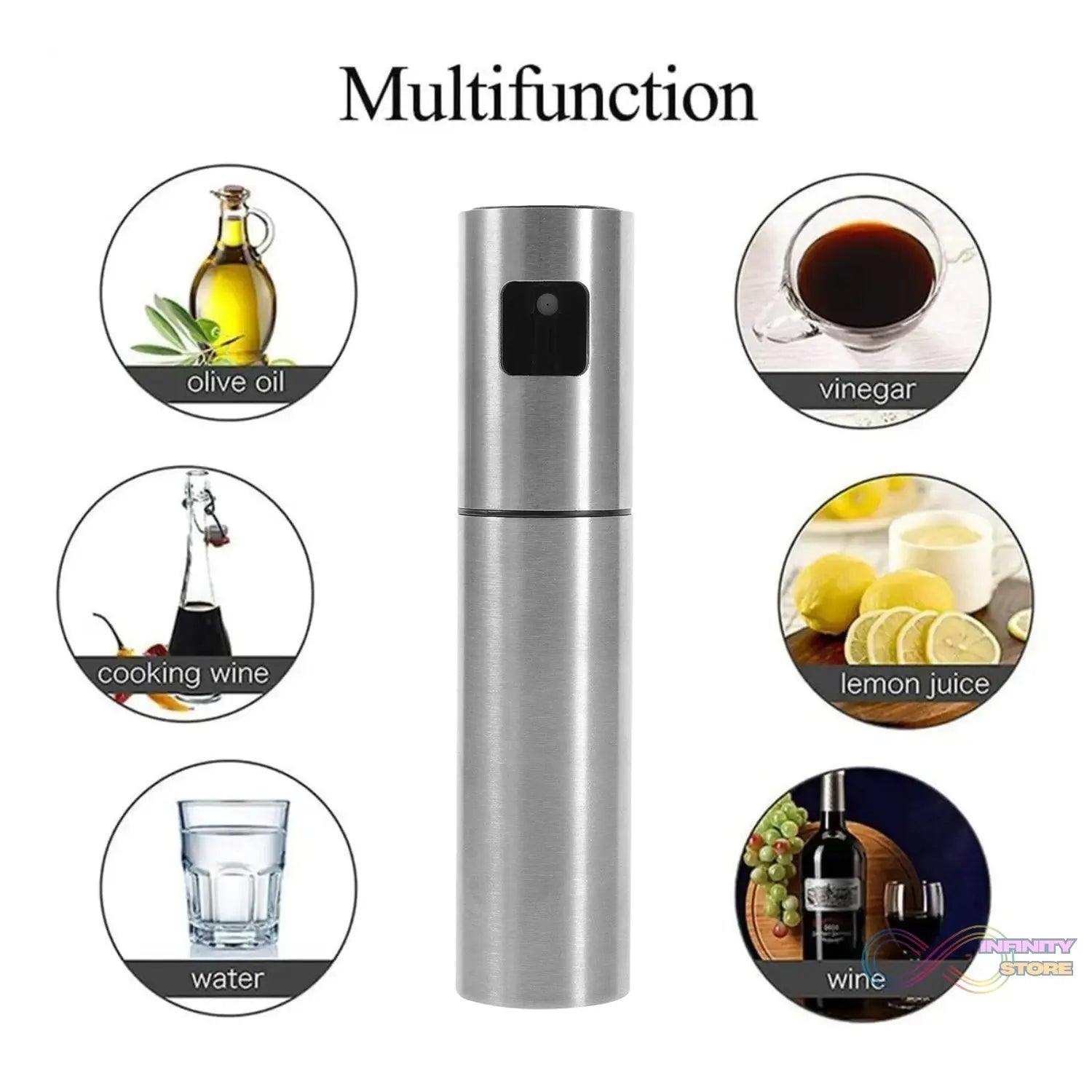 Oil Spray Bottle for Dosa | Food Grade Stainless Steel Glass Oil Spray Bottle (100 ML) - infinityexculsivestore.com