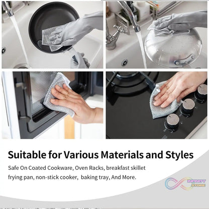 One - Sided Multipurpose Microfiber Cloths, Scrubber (1 Pc / 20x20 Cm) - infinityexculsivestore.com