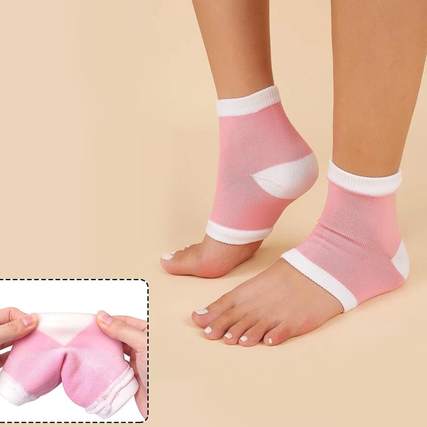 Open Toe Socks for Dry Hard Cracked Skin Moisturizing While You Sleep. - infinityexculsivestore.com