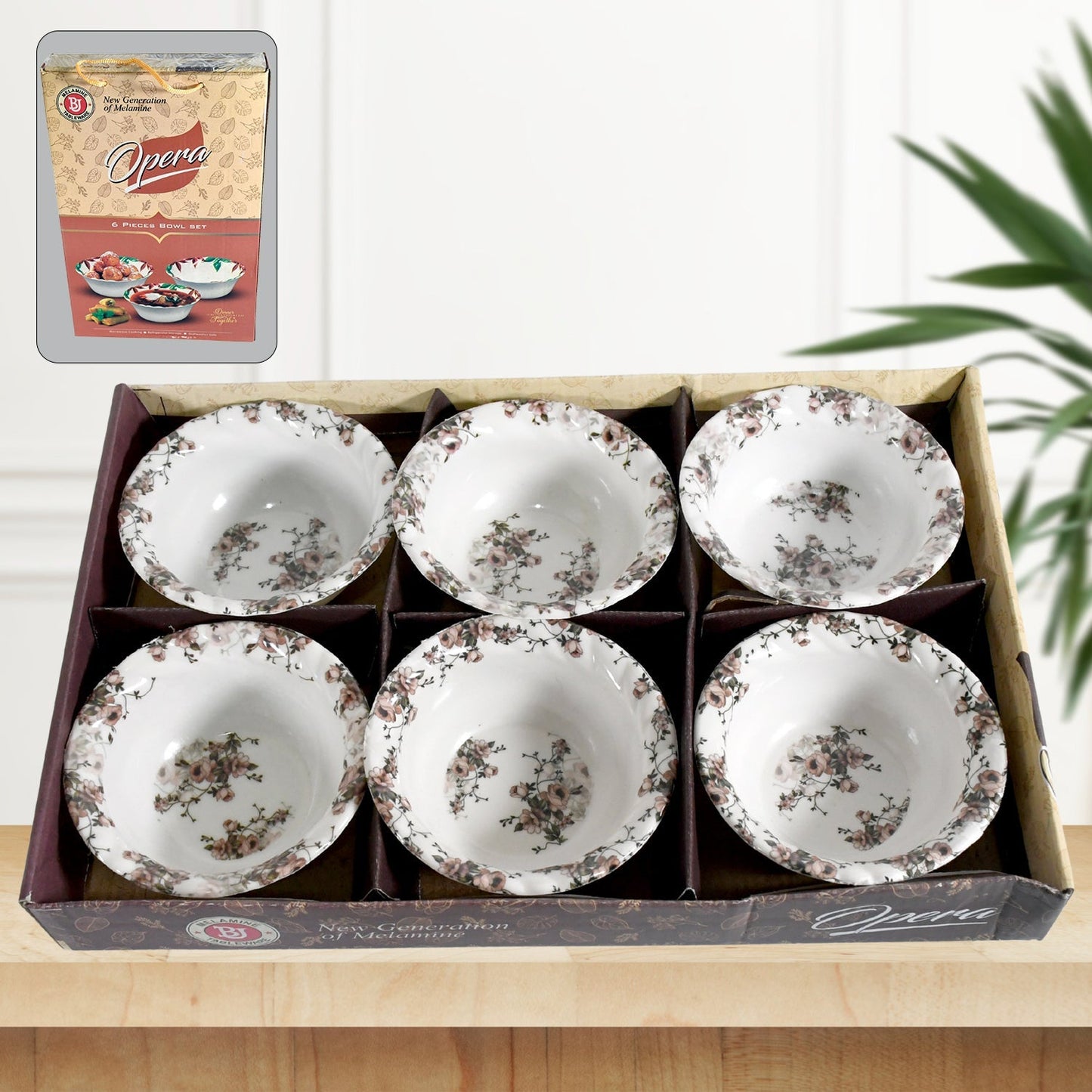 Opera High Quality Plastic Ice - Cream Bowl, Home & Kitchen Bowl for Sundae, Sweets, Snacks, Fruit, Pudding, Nuts or Dip, Serving Bowls (Set of 6 pc) - infinityexculsivestore.com