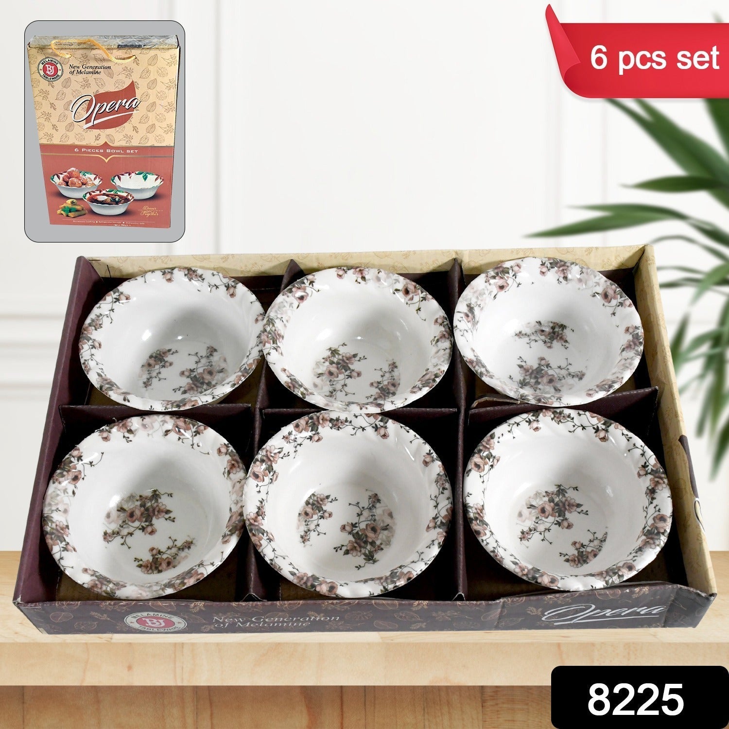 Opera High Quality Plastic Ice - Cream Bowl, Home & Kitchen Bowl for Sundae, Sweets, Snacks, Fruit, Pudding, Nuts or Dip, Serving Bowls (Set of 6 pc) - infinityexculsivestore.com