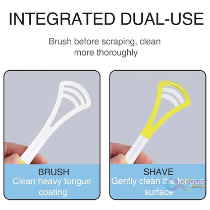 Oral Tongue Cleaner Brush Scraper Health Personal Care Dental Care Tongue Cleaner (1 Pc / Multicolor) - infinityexculsivestore.com