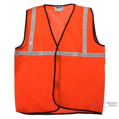 Orange safety jacket for construction site visibility