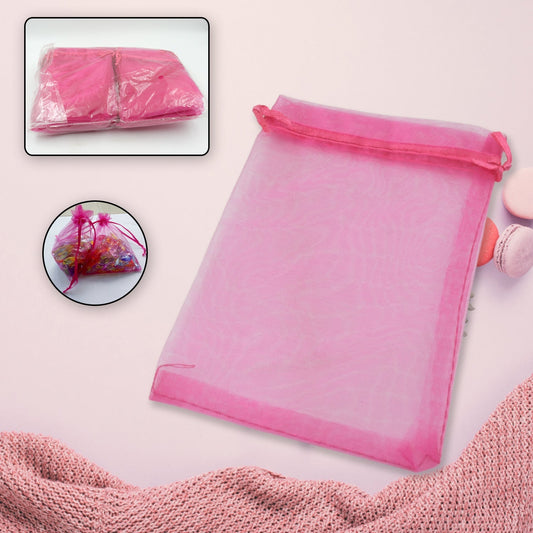 Organza Gift Bags Small Mesh Bags Drawstring Gift Bags Christmas Drawstring Organza Gift Bags, Wedding Party Festival Gift Bags (100 Pcs Set) - infinityexculsivestore.com