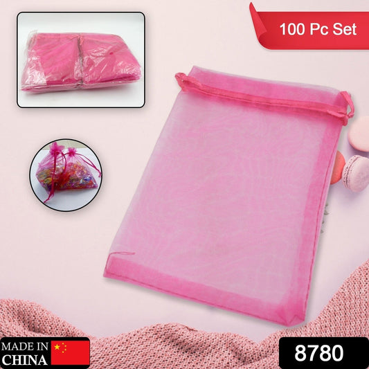 Organza Gift Bags Small Mesh Bags Drawstring Gift Bags Christmas Drawstring Organza Gift Bags, Wedding Party Festival Gift Bags (100 Pcs Set) - infinityexculsivestore.com