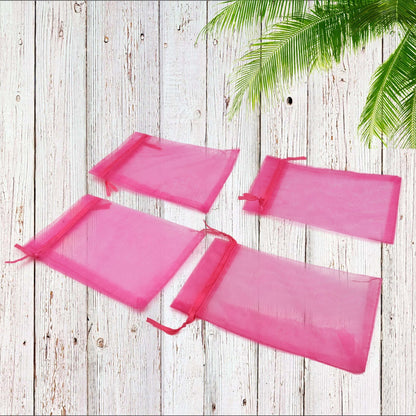 Organza Gift Bags Small Mesh Bags Drawstring Gift Bags Christmas Drawstring Organza Gift Bags, Wedding Party Festival Gift Bags (50 Pcs Set) - infinityexculsivestore.com