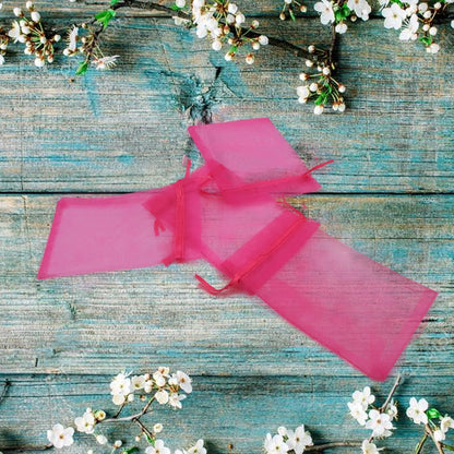 Organza Gift Bags Small Mesh Bags Drawstring Gift Bags Christmas Drawstring Organza Gift Bags, Wedding Party Festival Gift Bags (50 Pcs Set) - infinityexculsivestore.com