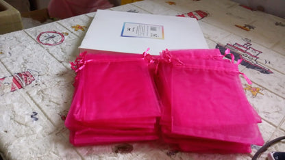 Organza Gift Bags Small Mesh Bags Drawstring Gift Bags Christmas Drawstring Organza Gift Bags, Wedding Party Festival Gift Bags (50 Pcs Set) - infinityexculsivestore.com