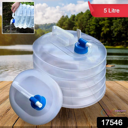 Outdoor Camping Collapsible Portable Water Container with Carry Handle Tap Valve Large Food Grade - infinityexculsivestore.com