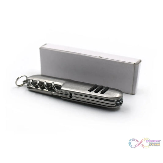 Stainless steel 5-in-1 outdoor cutlery set for picnics