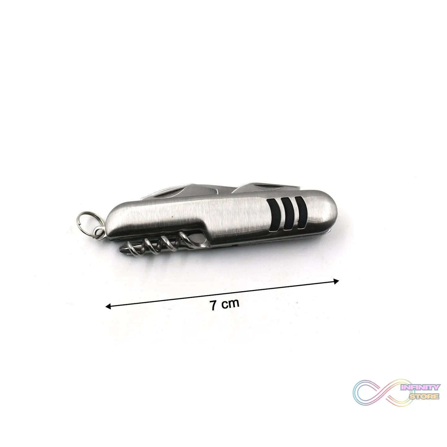 Stainless steel cutlery set with 5 functions for picnics