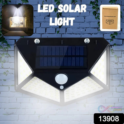 Outdoor Solar Lamp 100 LED Solar Light PIR Motion Sensor Wall Light ( 1 Pc) - infinityexculsivestore.com