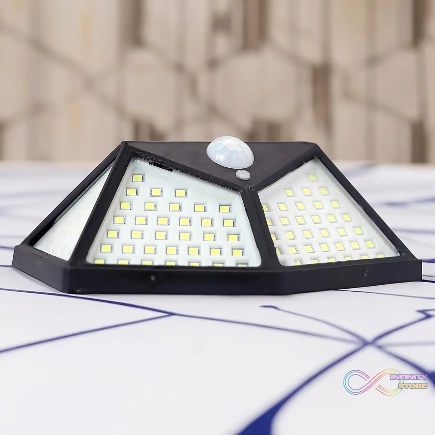 Outdoor Solar Lamp 100 LED Solar Light PIR Motion Sensor Wall Light ( 1 Pc) - infinityexculsivestore.com