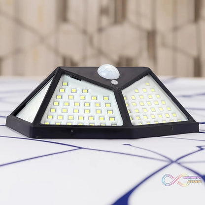 Outdoor Solar Lamp 100 LED Solar Light PIR Motion Sensor Wall Light ( 1 Pc) - infinityexculsivestore.com