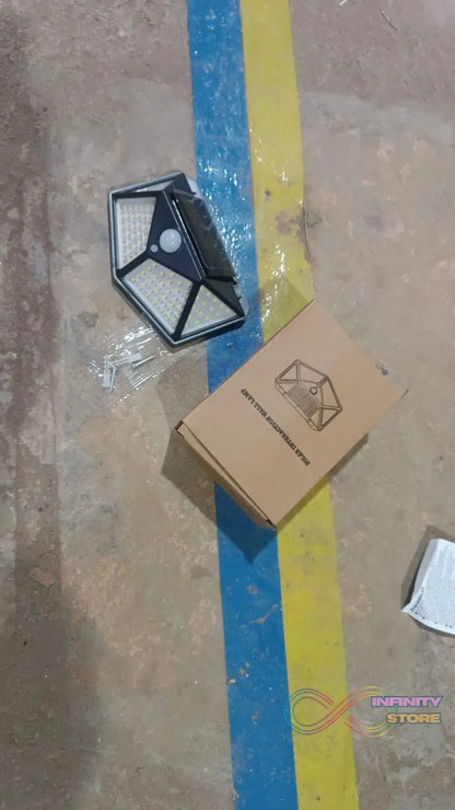 Outdoor Solar Lamp 100 LED Solar Light PIR Motion Sensor Wall Light ( 1 Pc) - infinityexculsivestore.com