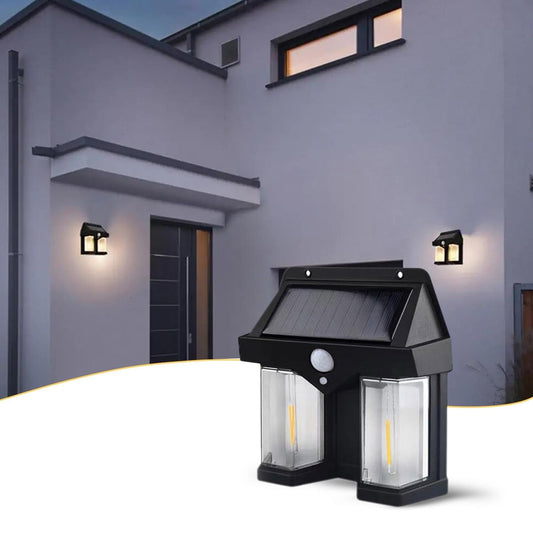 Outdoor Solar Wall Lamp Outdoor Waterproof High Quality Lamp Induction Garden Lamp Garden Villa Night Lamp Double Lamp Light (1 Pc) - infinityexculsivestore.com