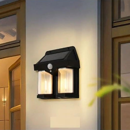 Outdoor Solar Wall Lamp Outdoor Waterproof High Quality Lamp Induction Garden Lamp Garden Villa Night Lamp Double Lamp Light (1 Pc) - infinityexculsivestore.com