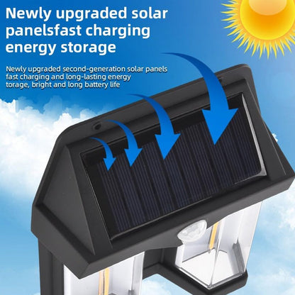 Outdoor Solar Wall Lamp Outdoor Waterproof High Quality Lamp Induction Garden Lamp Garden Villa Night Lamp Double Lamp Light (1 Pc) - infinityexculsivestore.com