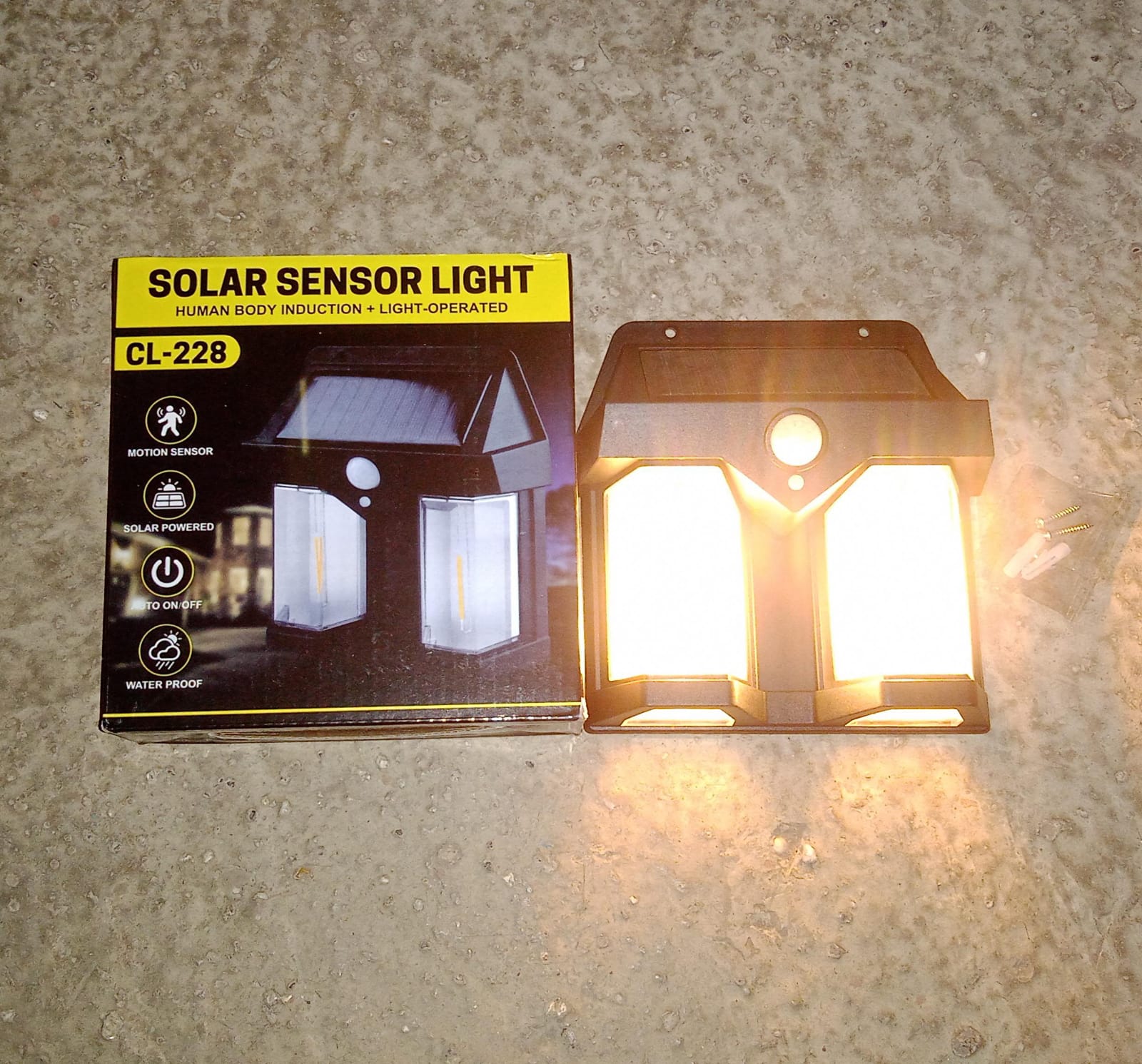 Outdoor Solar Wall Lamp Outdoor Waterproof High Quality Lamp Induction Garden Lamp Garden Villa Night Lamp Double Lamp Light (1 Pc) - infinityexculsivestore.com