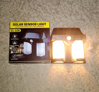 Outdoor Solar Wall Lamp Outdoor Waterproof High Quality Lamp Induction Garden Lamp Garden Villa Night Lamp Double Lamp Light (1 Pc) - infinityexculsivestore.com