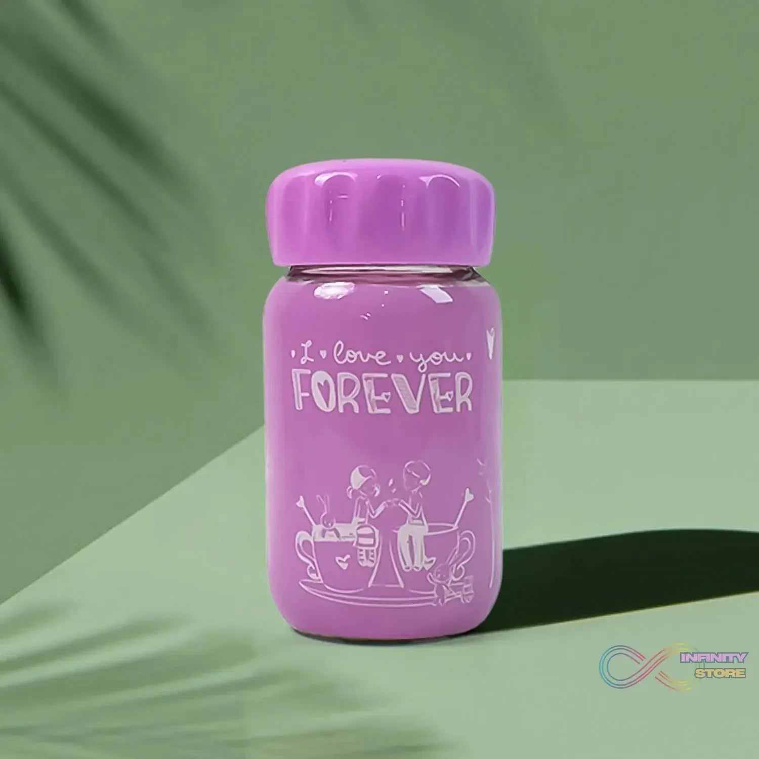 Outdoor Sport Glass Water Bottle (340 ML / 1 Pc / Mix Design) - infinityexculsivestore.com